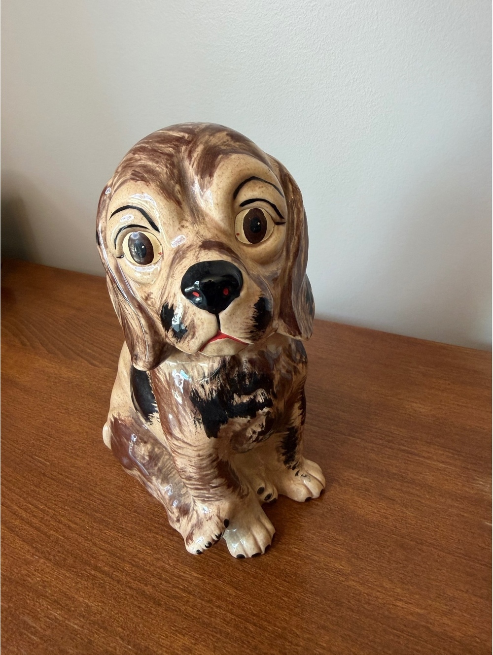 Ceramic hand painted dog figurine from 1972 - Picture 3 of 7
